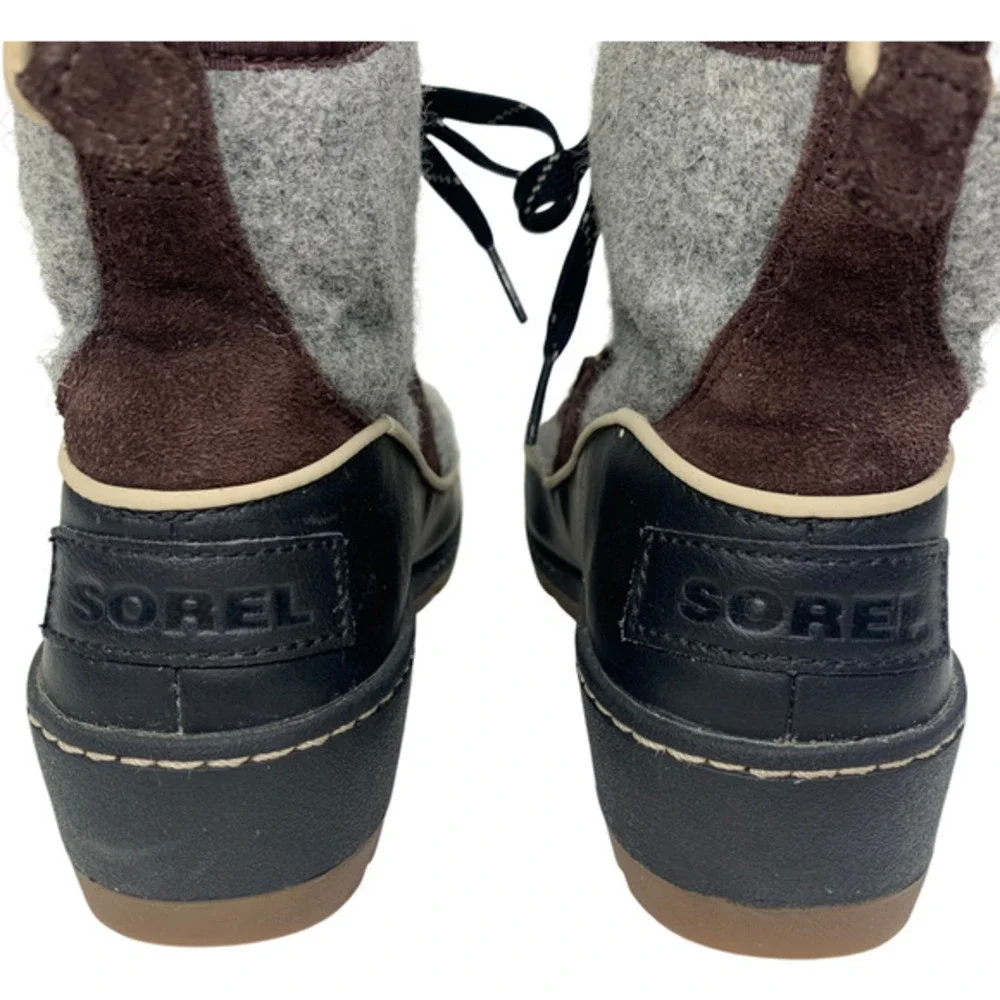 SOREL‎ Gray Tivoli III Vegan Fur Winter Snow Boots